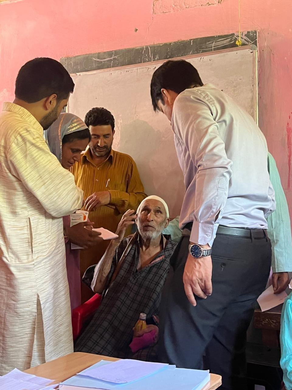 Doctor with elderly patient